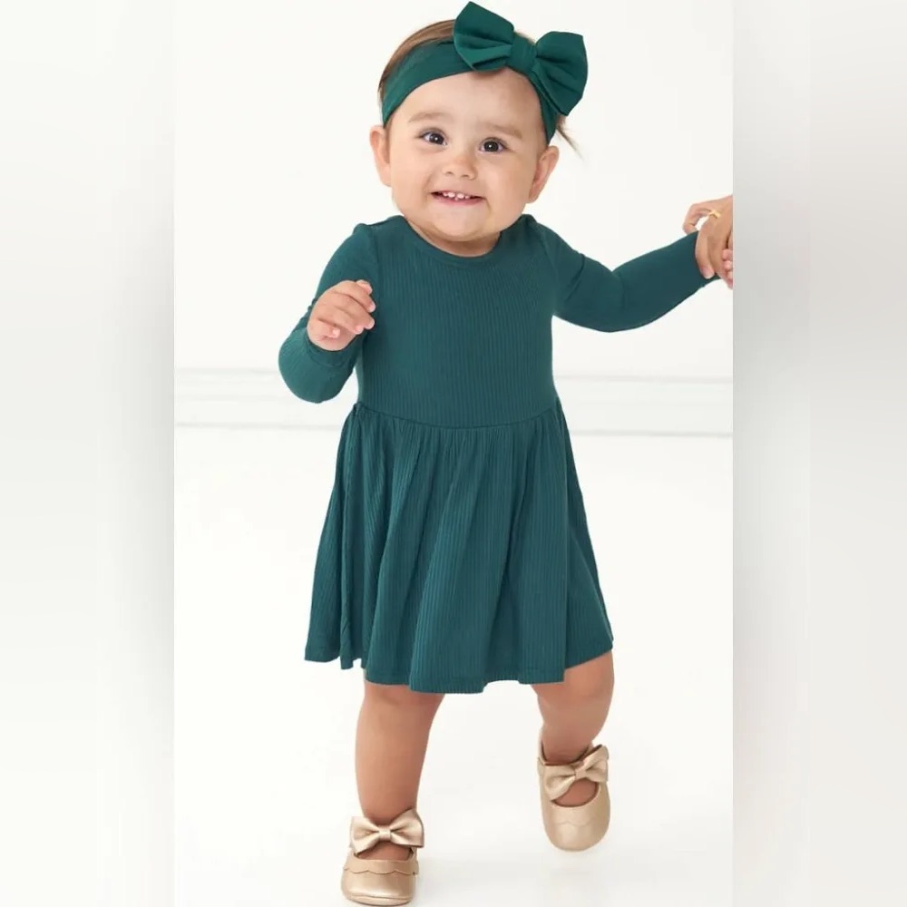 Little Sleepies Emerald Green Twirl dress